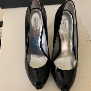 Black Patent Leather Jessica Simpson Stilettos